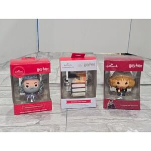 Hallmark HARRY POTTER Stack of Books Dumbledore Hermione‎ Granger Lot Of 3